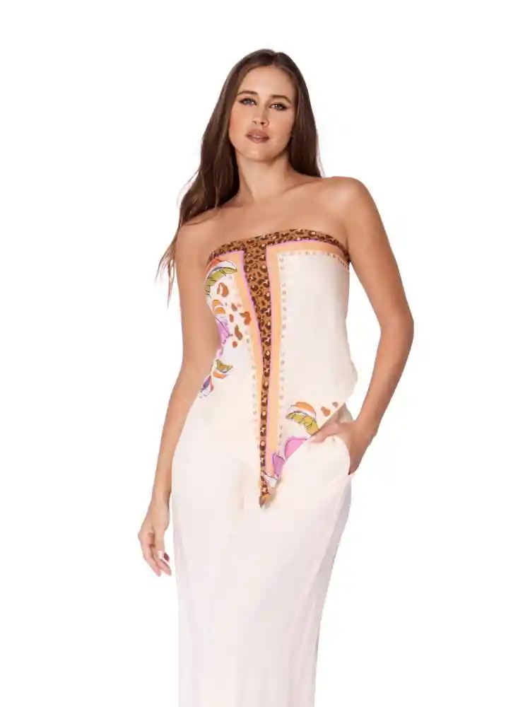 Crop Top Straple L-beige