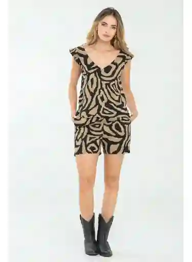 Short Animal Print Pf11340152