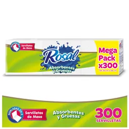 Rosal Mega Pack de Servilletas Absorbentes y Gruesas
