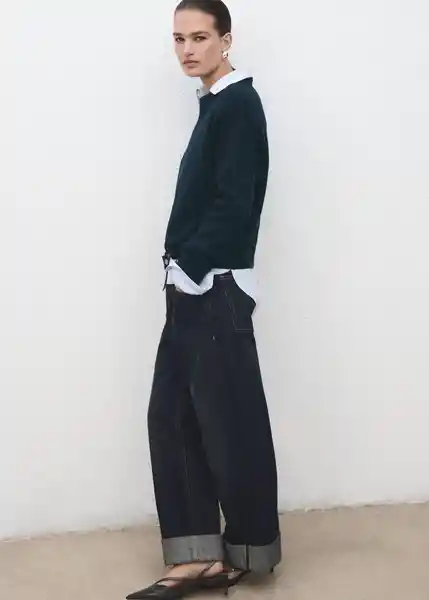 Jersey Monkey Navy Talla L Mujer Mango