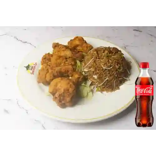 Combo Arroz c/ Muslitos de Pollo +Cocacola Orig 400ml