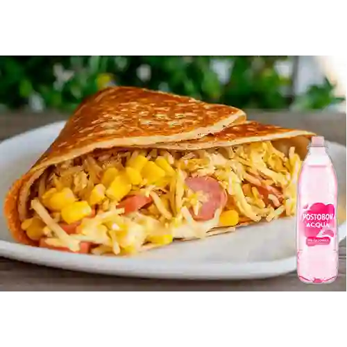 Combo Crepe Mazorcada + Acqua Frutos Rojos 500 ml