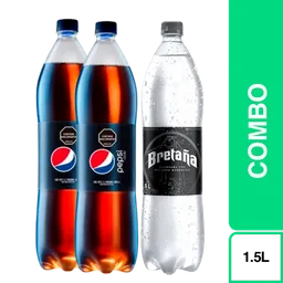 Combo Pepsi Sin Azúcar 1.5 L x 2 Und + Bretaña 1.5 L