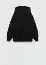 Sudadera Zipset Negro Talla 08 Niños Mango