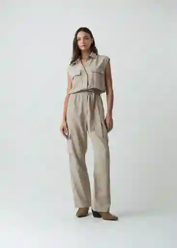 Enterizo Nanis Gris Aluminio Claro Talla S 562G380 Naf Naf
