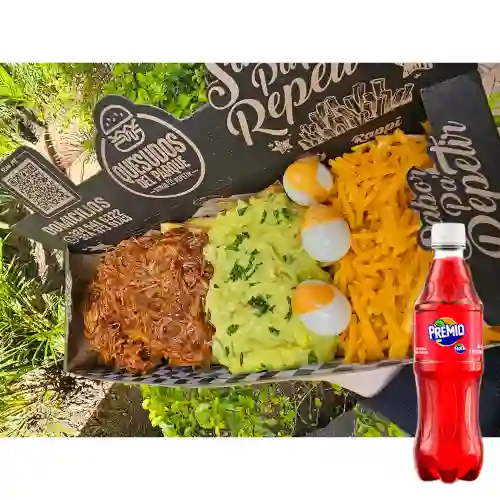 Combo Nuevas Papas Pulled Pork + Premio 400 ml