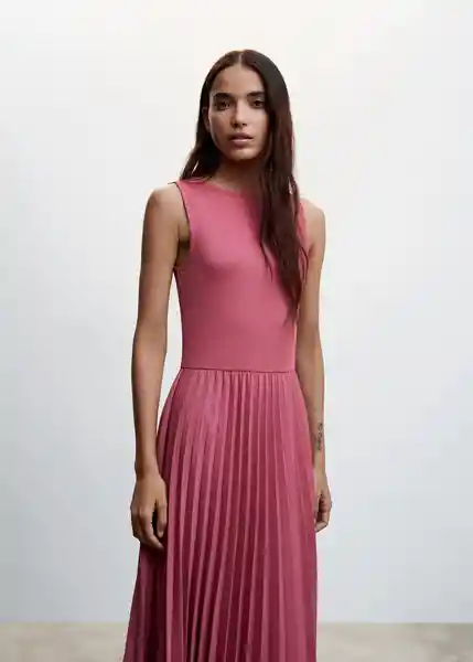 Vestido Caldera-A Rosa Talla M Mujer Mango