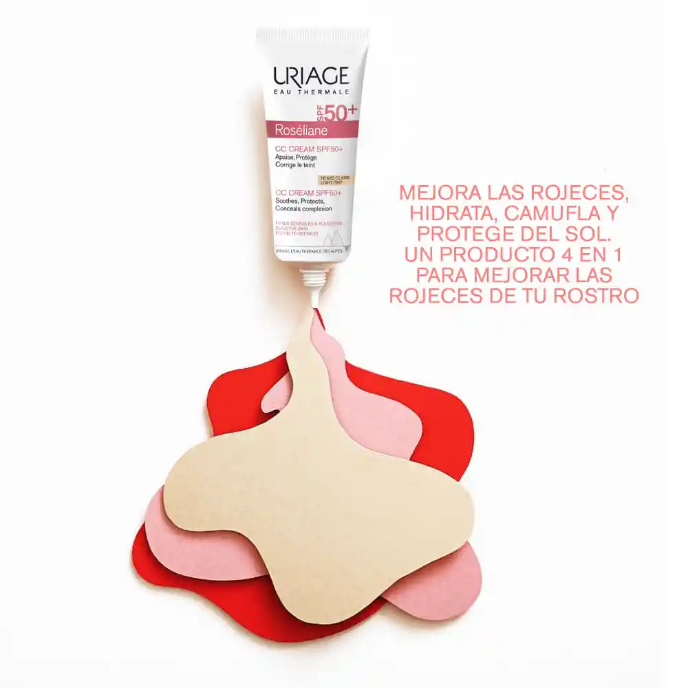 Uriage Crema Facial Roséliane cc Spf 50 + Con Color Light