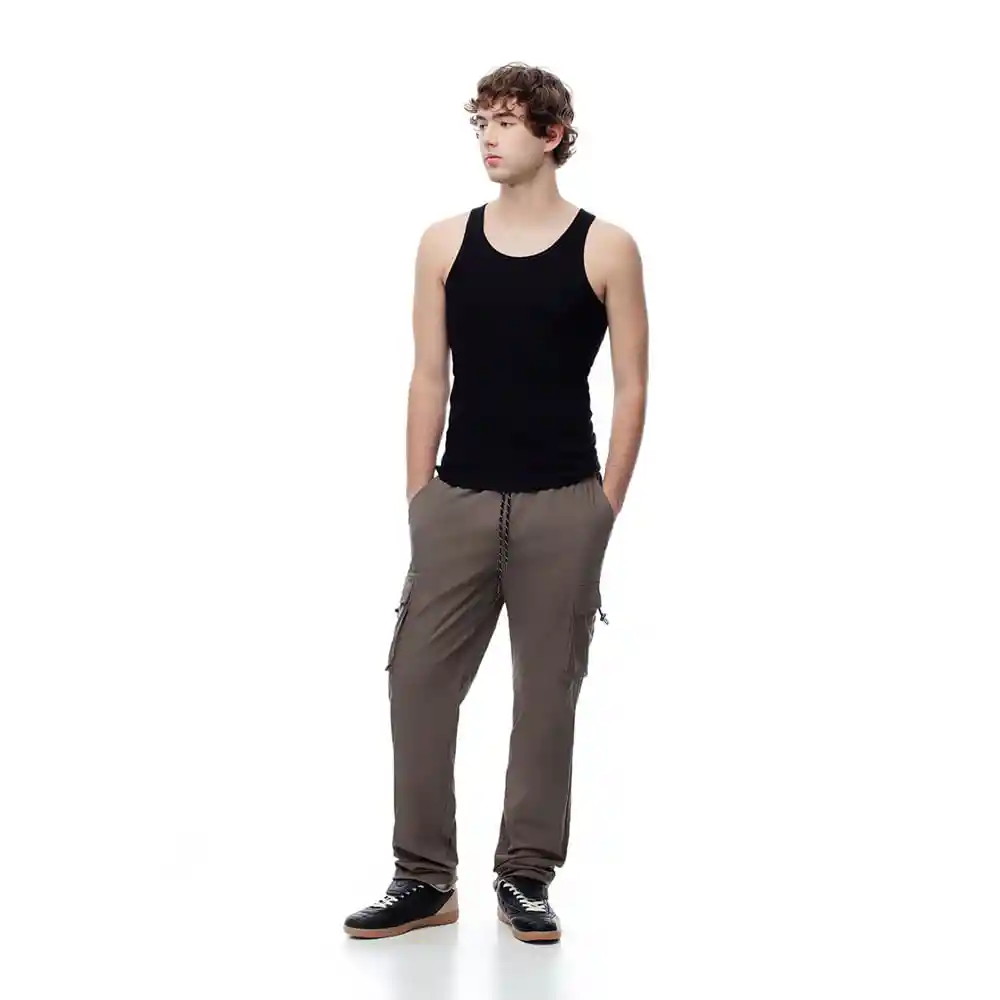 Pantalón Regular Fit Bolsillos Diagonalesmasculio Gef