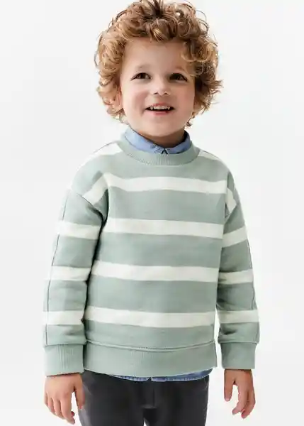 Sudadera Lines Niños Agua Talla 69 Mango