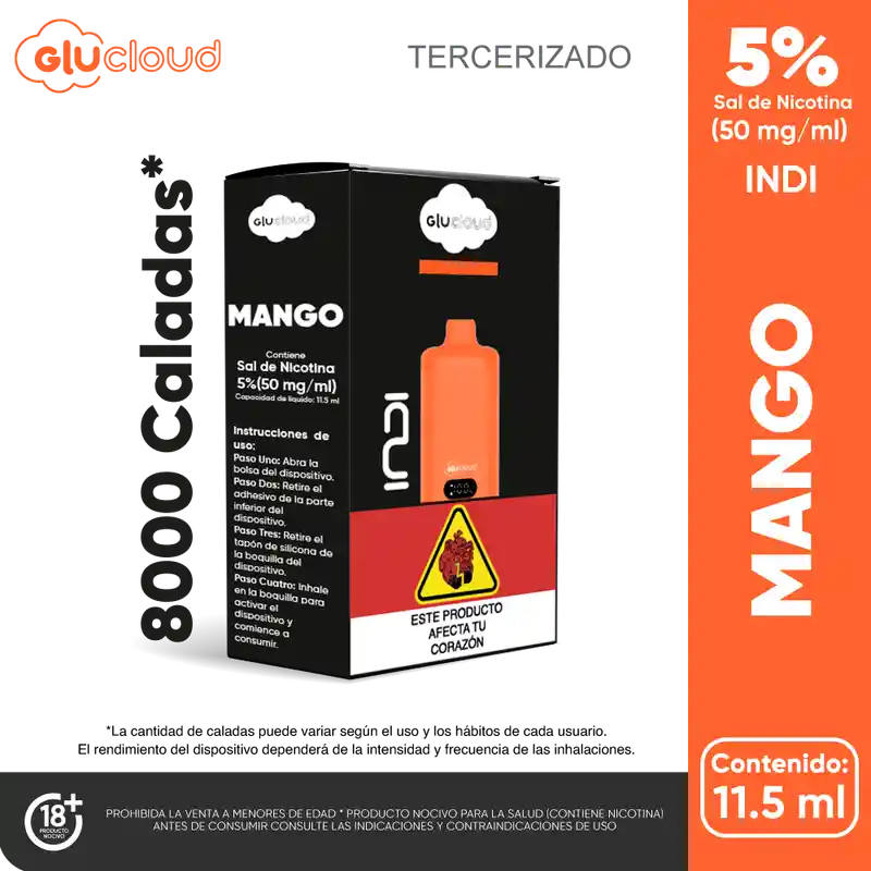 Glucloud Vapeador Mango Indi