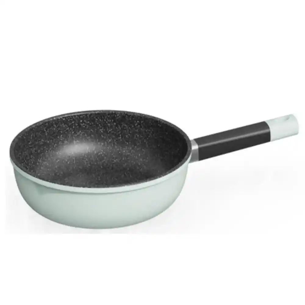 Wok Kw Aluminio Forjado Soho Antihaderente Ceramico 1 Pieza Verde Menta