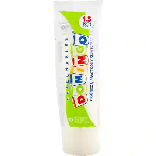 Domingo Vaso Desechables Blancos de 1.5 oz