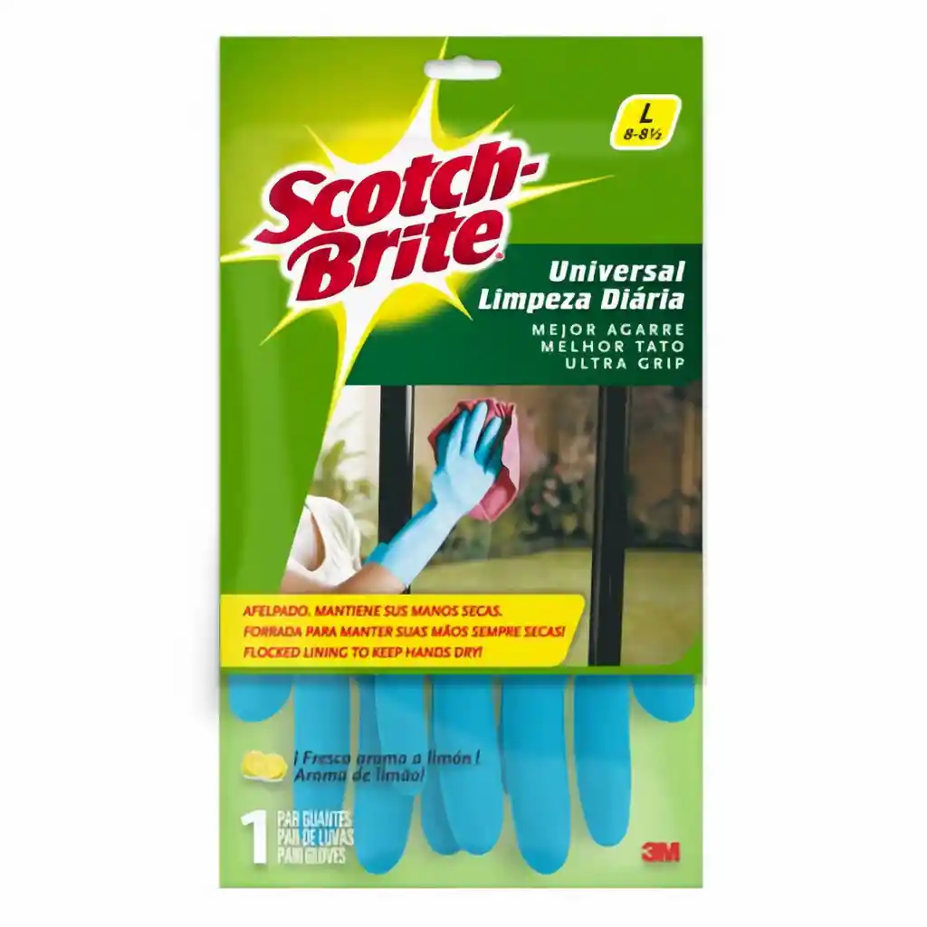 Scotch Brite - Guantes Universales Grandes Aroma A Limón