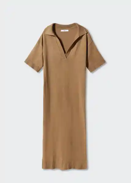 Vestido Alto Tabaco Talla L Mujer Mango