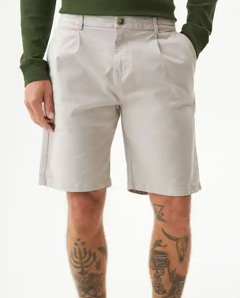 Short Elastic Waistband Gris Delfín Claro Talla 28 Chevignon