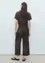 Pantalón Life Marrón Talla L Mujer Mango