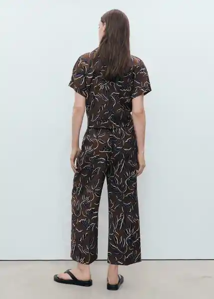 Pantalón Life Marrón Talla L Mujer Mango