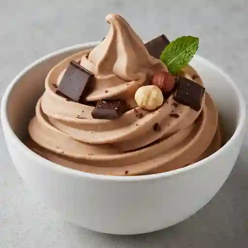 Helado soft de chocolate y avellana