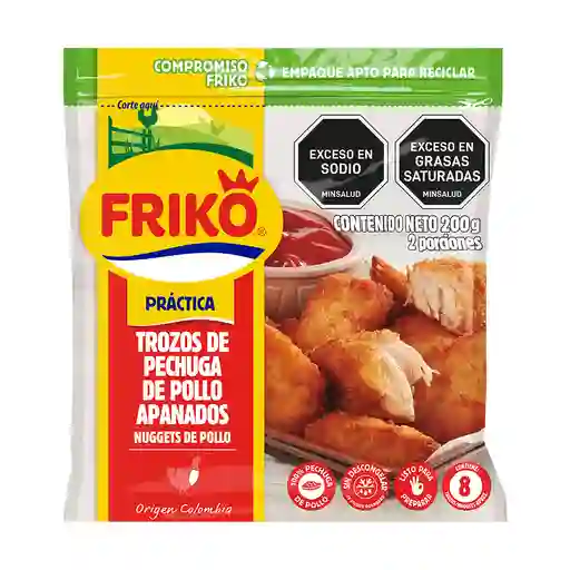 Trozos pechuga apanados (nuggets) 200 gr 