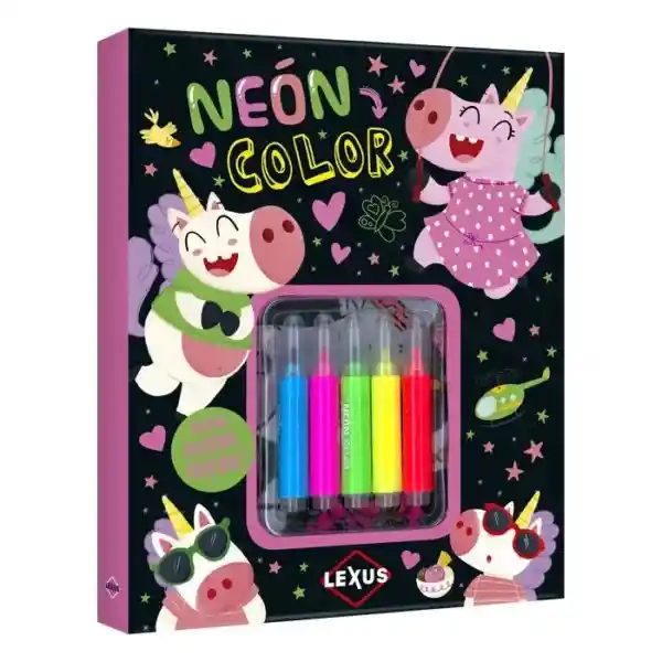 Neón Color + 5 Rotuladores de Neón y Stickers