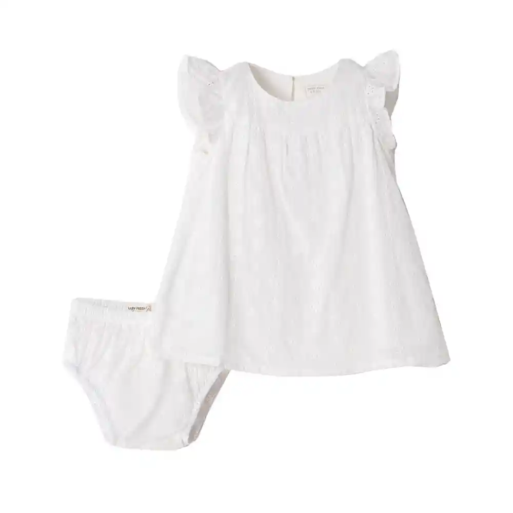 Conjunto Vestido Con Panty Bebita Caesar Baby Fresh Talla 12-18m