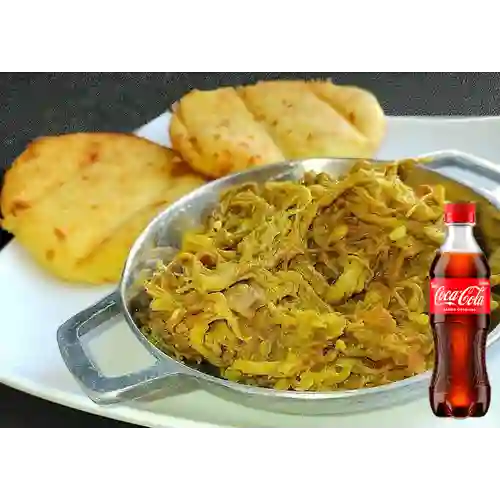 Combo Carne Desmechada + Coca Cola Original 400 ml