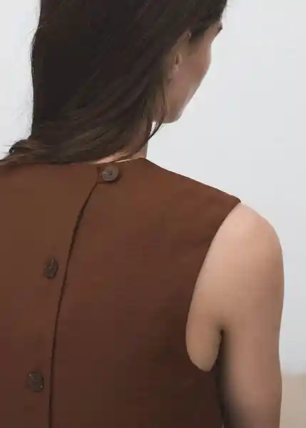 Top Adrian Marrón Talla M Mujer Mango