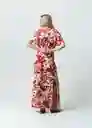 Vestido Lenni Mujer Rojo Pompeya Oscuro Talla M 572G344 Naf Naf