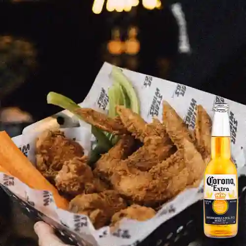 Combo 10 Alitas + Corona 330Ml