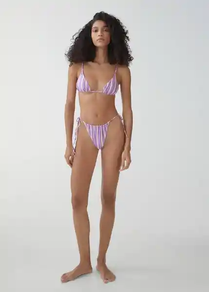 Top Bikini Carlota Lila Talla XS Mujer Mango