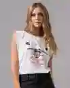Camiseta Mujer Crudo Lana Claro Talla S 97068 Rifle