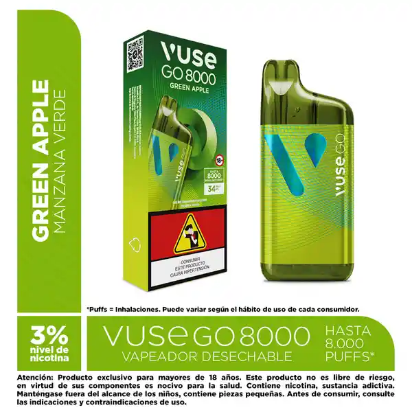 Vuse Go 8000puff Green Apple