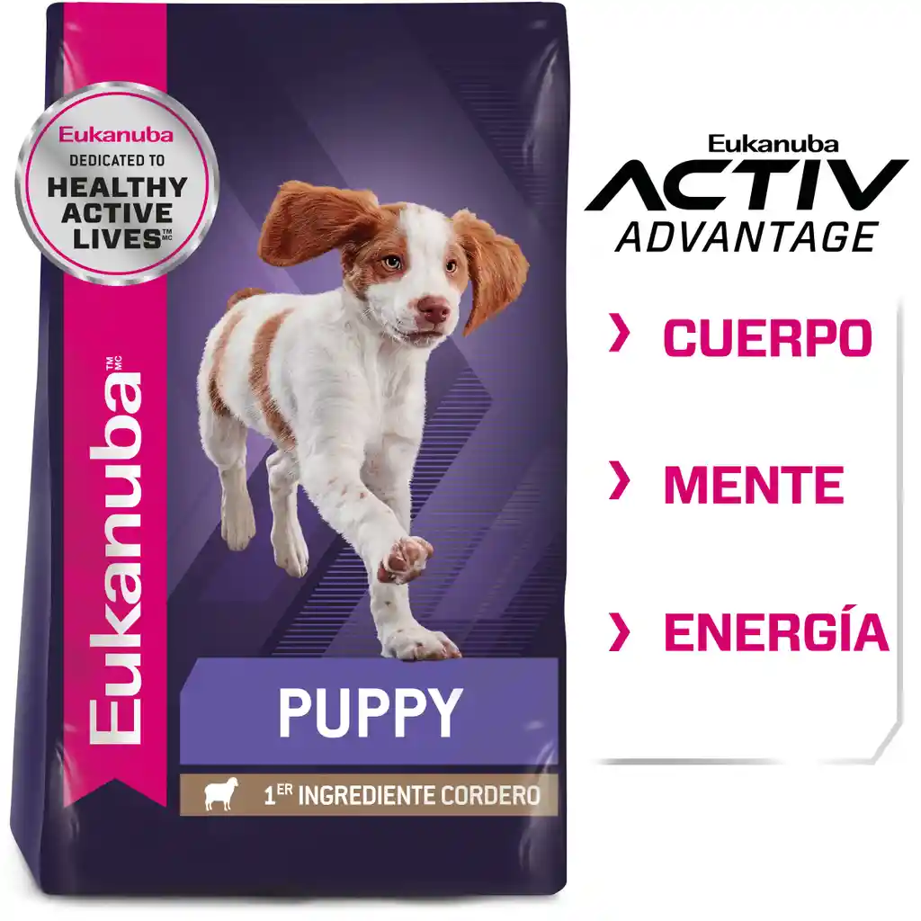 Eukanuba Alimento Para Perro Cachorro Raza Mediana Cordero 15 Lb