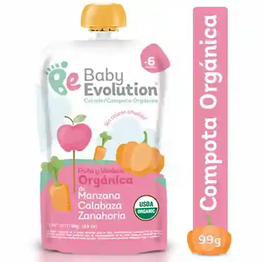 Baby Evolution Compota de Manzana Zanahoria Calabaza Orgánica