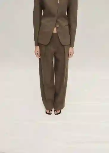 Pantalón Orchid Khaki Talla 36 Mujer Mango