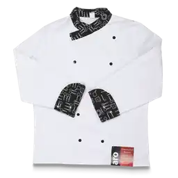 Aro Chaqueta Chef en Tela Gabardina Con Broches Talla L