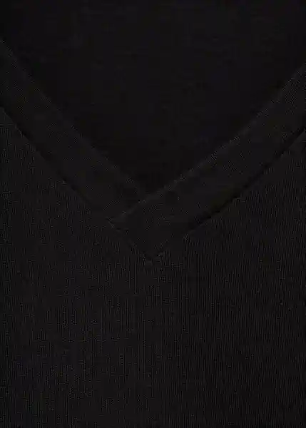 Camiseta Chalspic Negro Talla S Mujer Mango