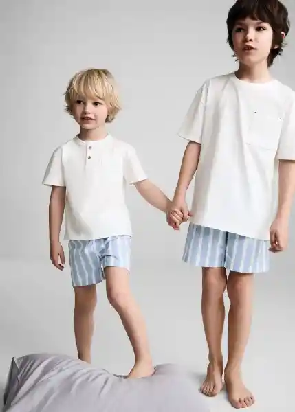 Set Pijama Salt Offwhite Talla 12 Niños Mango