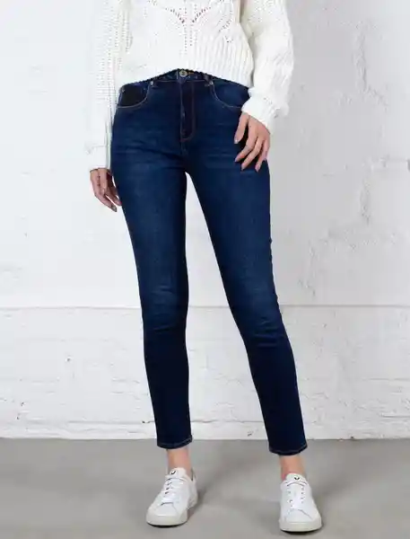 Jean Mujer Azul Indigo Medio Talla 6 Naf Naf