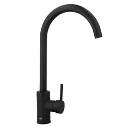 Plumber Monomando Lavaplatos Cuello Cisne Oregon Negro Mate