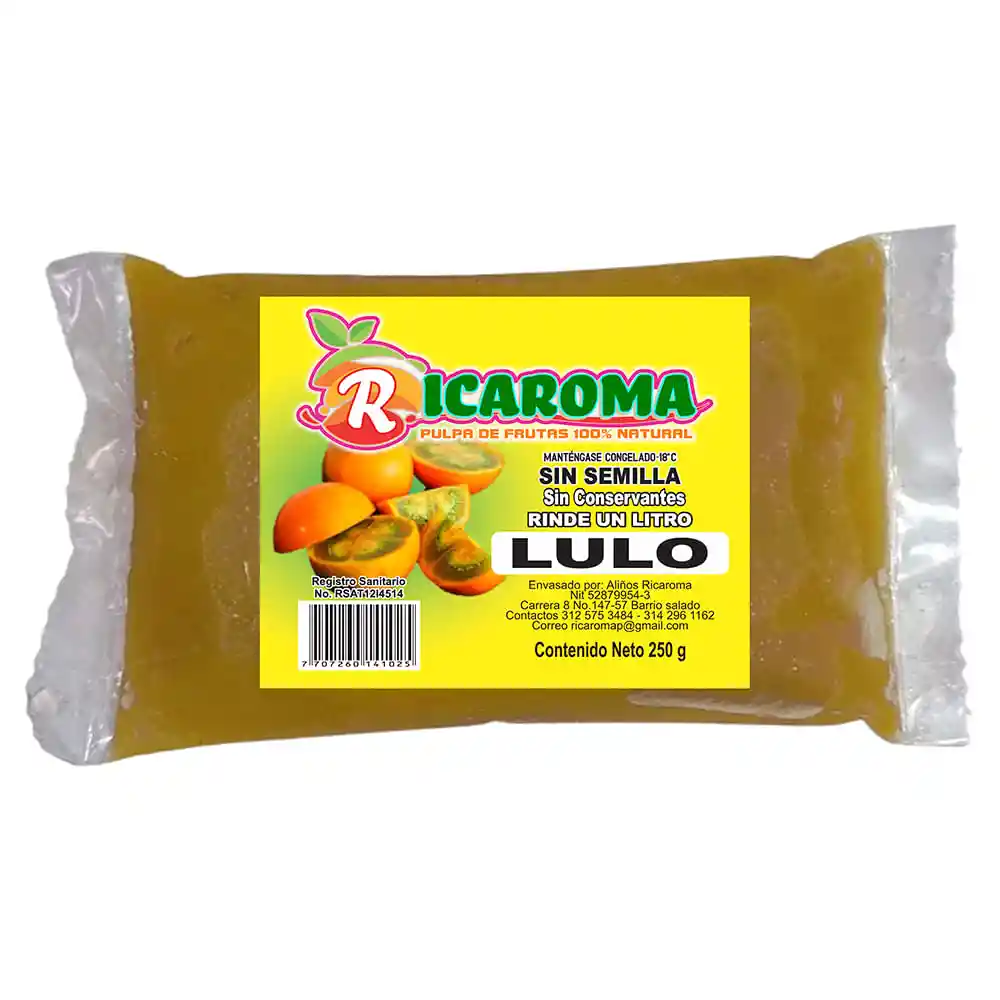 Pulpa Fruta Ricaroma Frutos Rojos X250 G