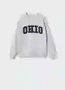 Sudadera Ohio Gris Medio Vigore Talla 10 Niños Mango