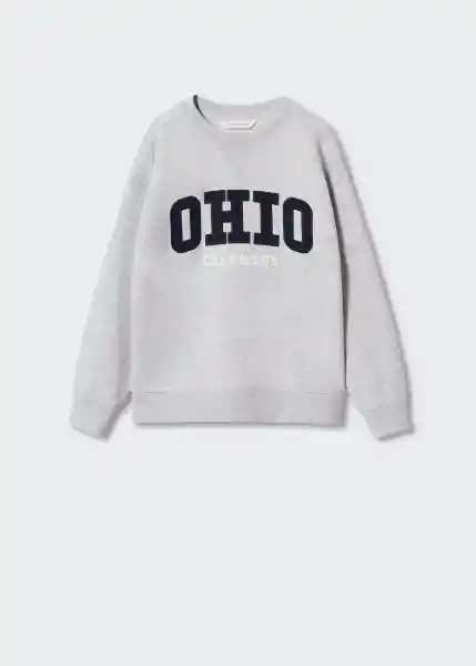 Sudadera Ohio Gris Medio Vigore Talla 10 Niños Mango