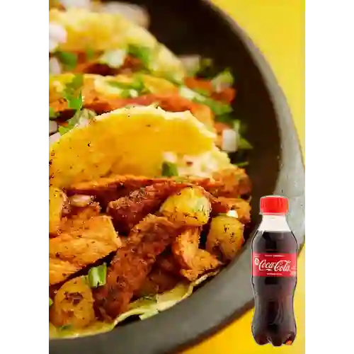 Combo Tacos Al Pastor + Coca Cola Original 200 ml