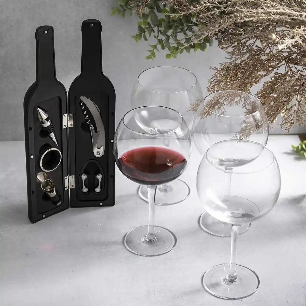 Set Para Botella de Vino Ambiente Gourmet