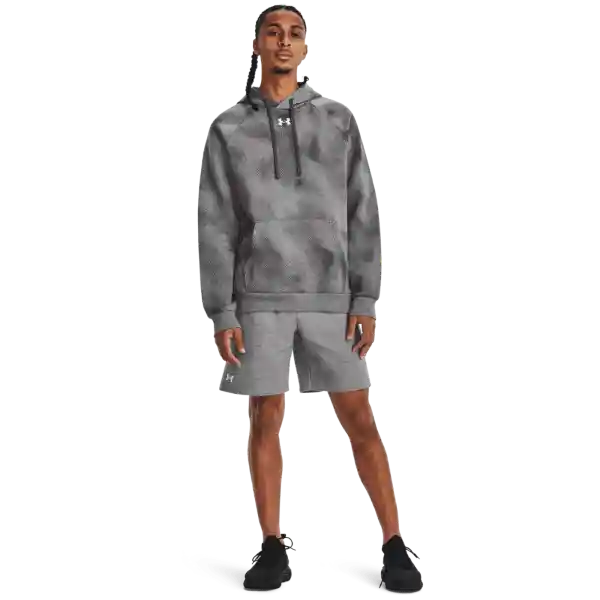 Under Armour Short Rival Fleece Hombre Gris XL 1379779-025