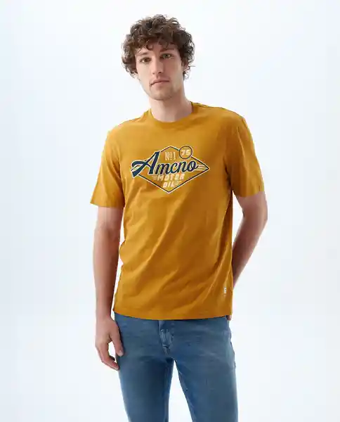 Camiseta Hombre Café Talla XS 849F001 Americanino