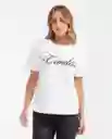 Camiseta Timeless Graphic Tee Crudo Pristino Claro XS Chevignon