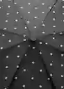 Paraguas Lunar Negro Talla 99 Mujer Mango